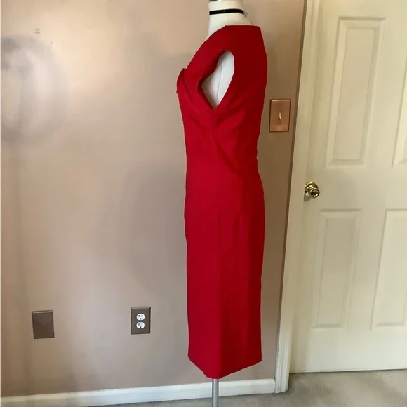 Bettie Page Vintage Retro Pinup Girl style 1950’s Red Wiggle Dress size Medium. - Picture 3 of 11